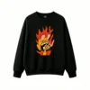 主图_1 Sudadera Cuello Redondo Algodón Estampado Fuego Cartoon Diseño Urbano Premium