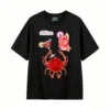 Remera Algodón Estampada Cangrejo Cóctel Signo Zodiacal