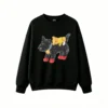 Sudadera Cuello Redondo Algodón Estampado Lucky Perro Oso Diseño Kawaii Tendencia