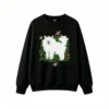 主图_1 Sudadera Cuello Redondo Algodón Estampado Perro Chow Chow Diseño Floral Top