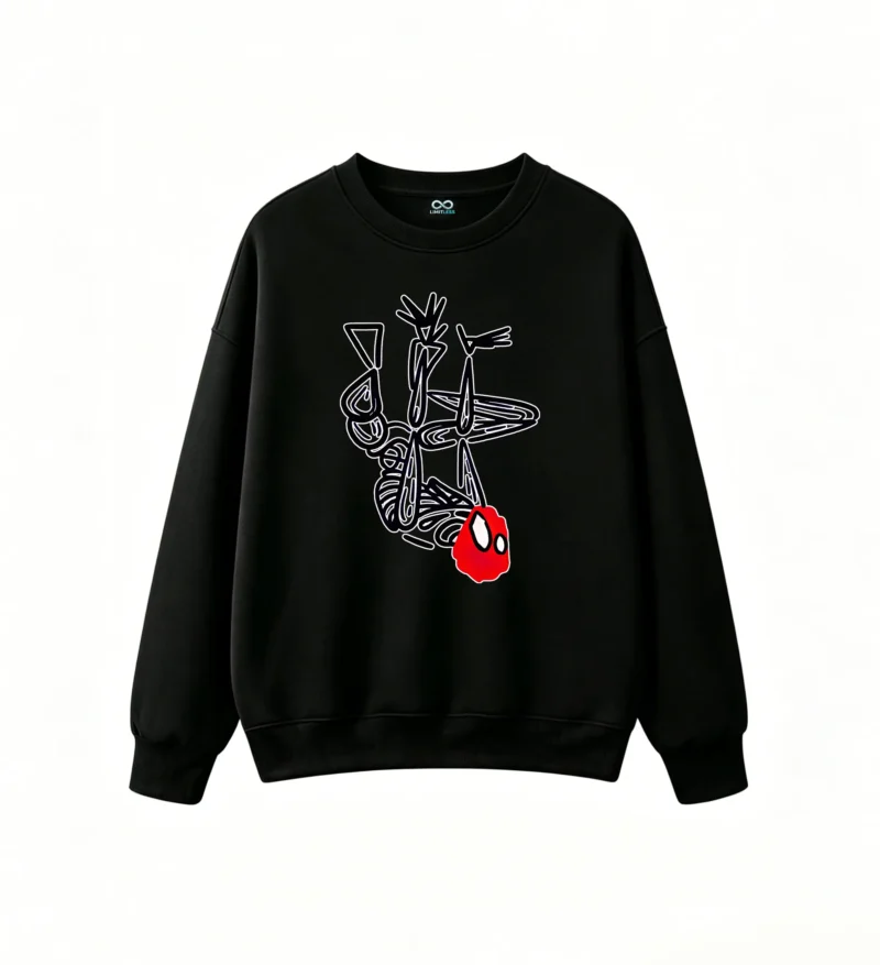 Sudadera Cuello Redondo Algodón Estampado Spiderman Superhéroe Urbano Top