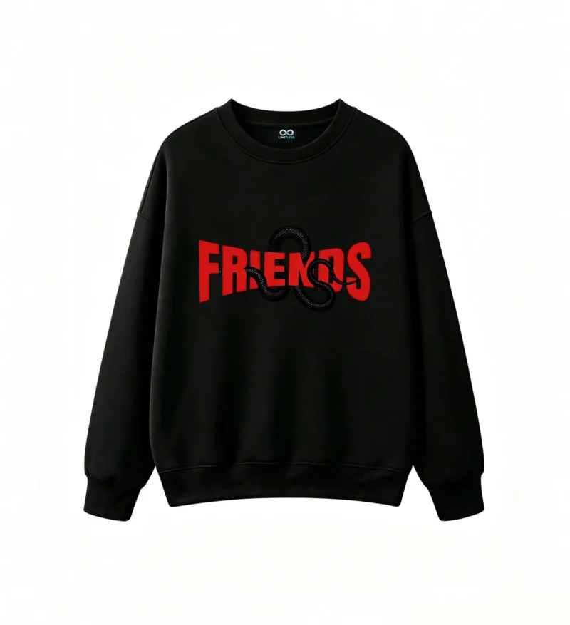 Sudadera Cuello Redondo Algodón Estampada Friends Serie Casual Premium Top