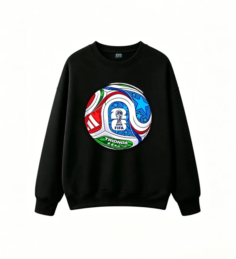 Sudadera Cuello Redondo Algodón Estampada Mundial 2026 Diseño Fútbol Premium