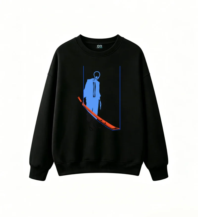 主图_1 Sudadera Cuello Redondo Algodón Estampada Anime Ichigo Espada Minimalista