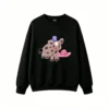 Sudadera Cuello Redondo Algodón Estampado Vaquera Vaca Estrellas Kawaii