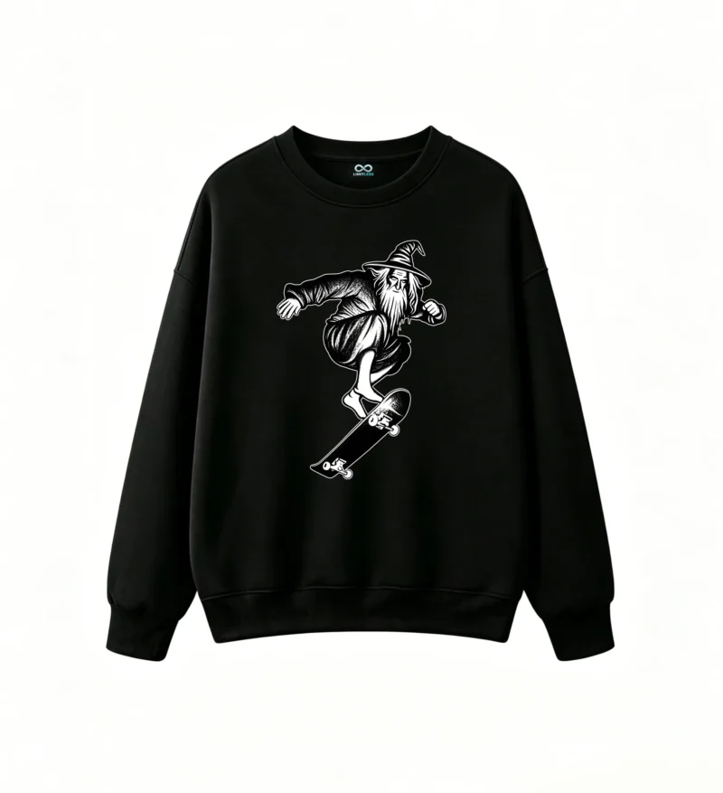 Sudadera Cuello Redondo Algodón Estampado Urbano Skate Diseño Oversize Calidad