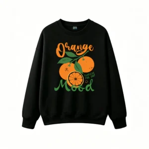 主图_1 Sudadera Cuello Redondo Algodón Estampado Naranjas Diseño Vintage Verano