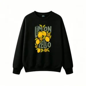 主图_1 Sudadera Cuello Redondo Algodón Estampado Limoncello Diseño Vintage Casual
