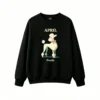 主图_1 Sudadera Cuello Redondo Algodón Estampado Poodle Vintage Retro Diseño Abril