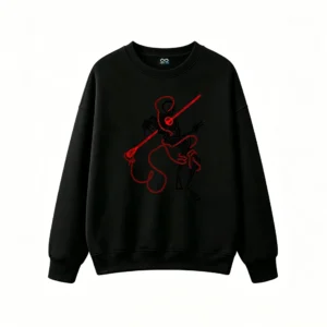 Sudadera Cuello Redondo Algodón Estampado Lineal Art Minimalista Calidad Premium