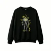 主图_1 Sudadera Cuello Redondo Algodón Estampado Esqueleto Neón Arte Urbano Oversize