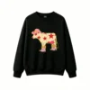 Sudadera Cuello Redondo Algodón Estampado Vaca Cowgirl Western Premium Trendy