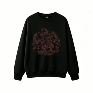 主图_1 Sudadera Cuello Redondo Algodón Estampado Cupido Flores Aesthetic Vintage