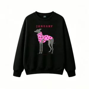 Sudadera Cuello Redondo Algodón Estampa Galgo Lunares Casual Premium
