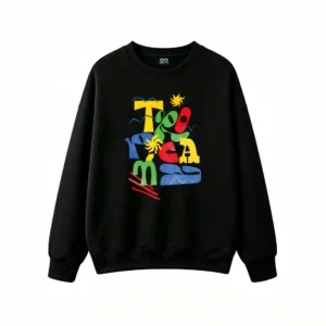 主图_1 Sudadera Cuello Redondo Algodón Estampado Tropical Diseño Verano Playa Casual