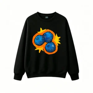 主图_1 Sudadera Cuello Redondo Algodón Estampado Arándanos Arte Pop Casual Verano