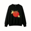 Sudadera Cuello Redondo Algodón Estampado Tomate Diseño Pop Art Casual 100%