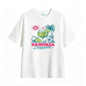 主图_2 Remera Algodón Estampada Sangria Tropical Verano Premium