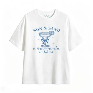 主图_2 Remera Algodón Estampa Margarita Verano Playa Casual Trendy
