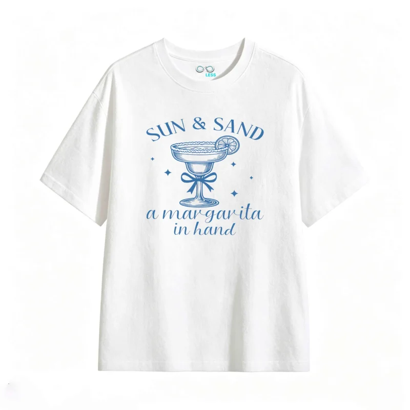 主图_2 Remera Algodón Estampa Margarita Verano Playa Casual Trendy