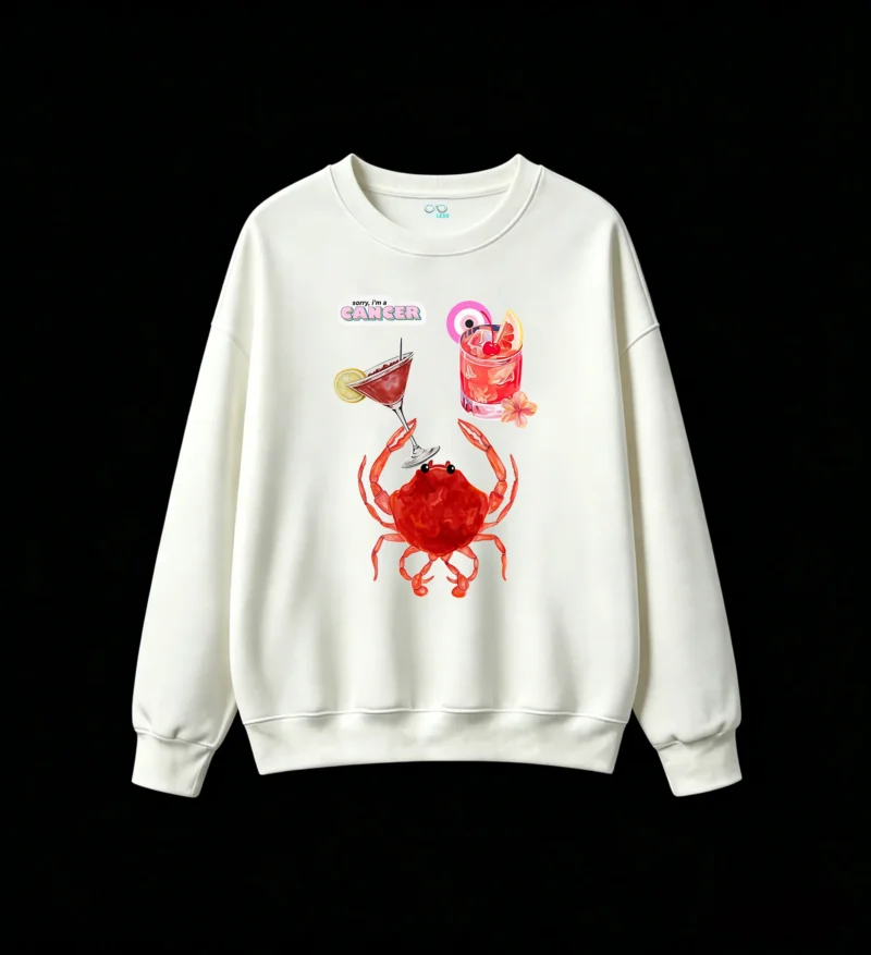 主图_2 Buzo Cuello Redondo Algodón Estampado Cangrejo Zodíaco Verano Casual