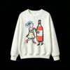 主图_2 Buzo Cuello Redondo Algodón Estampado Arte Vino Casual Premium Trendy