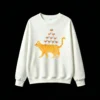 Buzo Cuello Redondo Algodón Estampada Gato Copas Diseño Original Casual