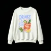 Buzo Cuello Redondo Algodón Drinks Good Vibes Estampada Verano Casual
