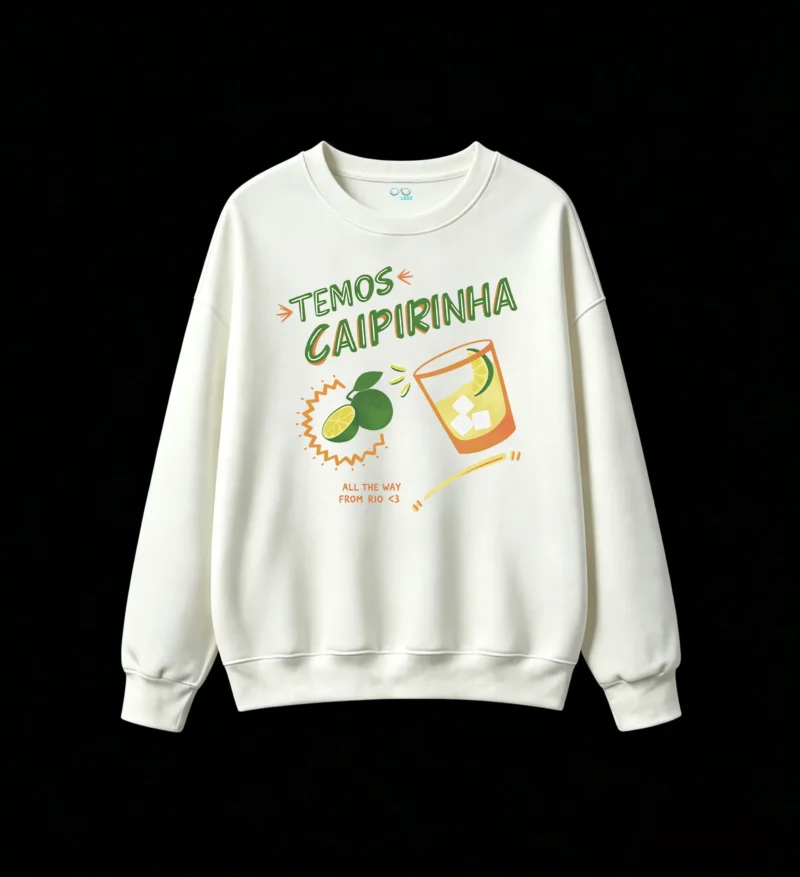 主图_2 Buzo Cuello Redondo Algodón Estampada Caipirinha Rio Diseño Verano Premium