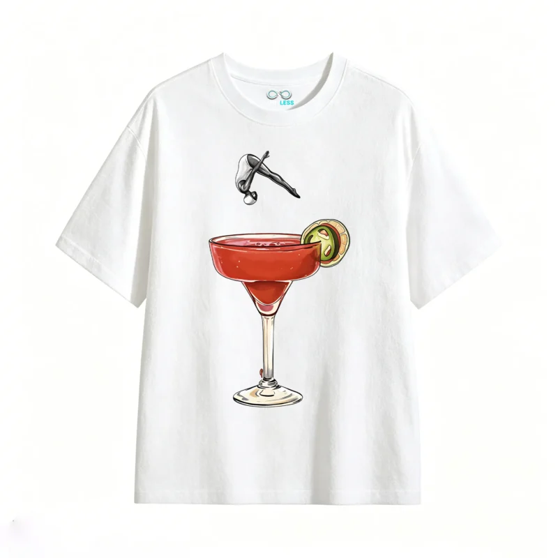主图_2 Remera Algodón Estampado Cóctel Margarita Diseño Verano Prem