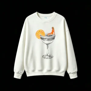 主图_2 Buzo Cuello Redondo Algodón Estampada Coctel Naranja Vintage Premium