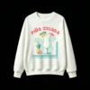 主图_2 Buzo Cuello Redondo Algodón Estampado Piña Colada Diseño Verano Playa