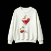 主图_2 Buzo Cuello Redondo Algodón Estampada Retro Cherry Cocktail Diseño Premium