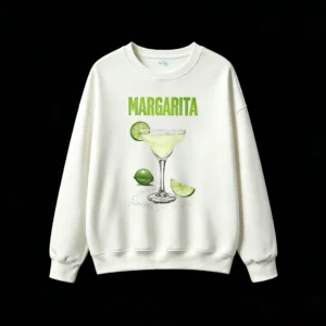 Buzo Cuello Redondo Algodón Estampa Margarita Cóctel Trago Verano Premium