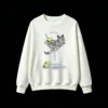 主图_2 Buzo Cuello Redondo Algodón Estampado Gato Martini Diseño Original Calidad