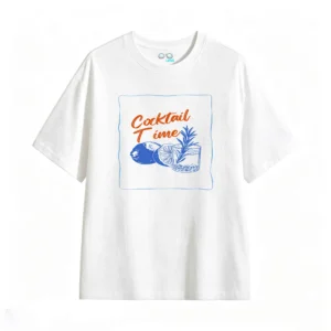 主图_2 Remera Algodón Estampada Cocktail Time Diseño Original Full