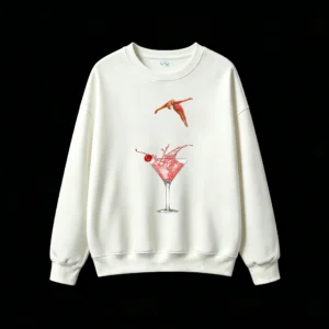 主图_2 Buzo Cuello Redondo Algodón Estampado Martini Cherry Diseño Vintage Premium