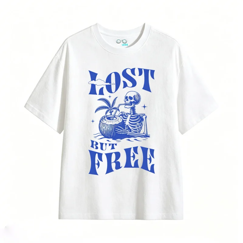 主图_2 Remera Algodón Estampada Lost But Free Diseño Verano Calidad