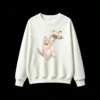 主图_2 Buzo Cuello Redondo Algodón Estampado Gato Mesero Sushi Premium Kawaii