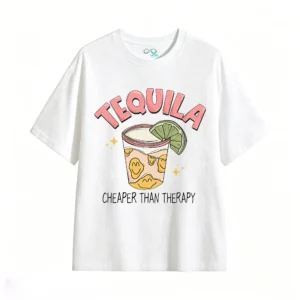 主图_2 Remera Algodón Estampada Tequila Smile Vintage Calidad Premium
