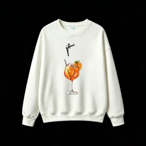 主图_2 Buzo Cuello Redondo Algodón Estampada Trago Spritz Diseño Original Verano