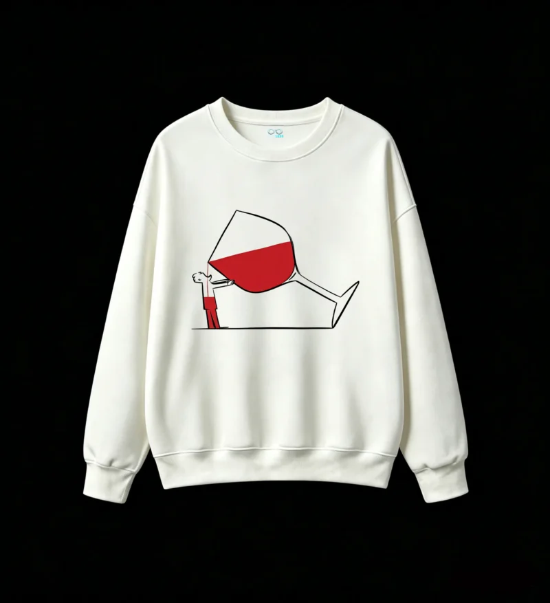 Buzo Cuello Redondo Algodón Premium Diseño Minimalista Abstracto Trendy