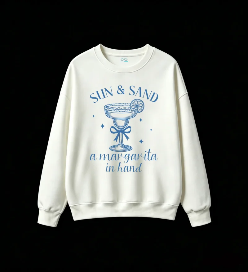 主图_2 Buzo Cuello Redondo Algodón Estampada Diseño Margarita Verano Playa