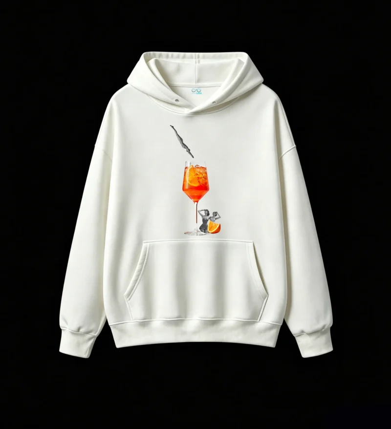 Buzo con capucha Algodón Estampado Spritz Verano Diseño Minimalista