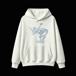 Buzo con capucha Algodón Estampada Sirena Copa Diseño Casual Premium