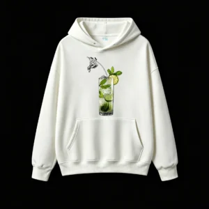主图_2 Buzo con capucha Algodón Estampado Mojito Trago Diseño Verano Premium