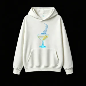 主图_2 Buzo con capucha Algodón Estampado Martini Cocodrilo Casual Premium
