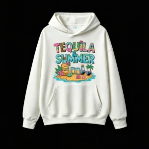 Buzo con capucha Algodón Estampada Tequila Summer Playa Relax Casual