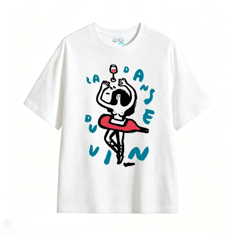 Remera Algodón Estampada La Danse Du Vin Vino Premium
