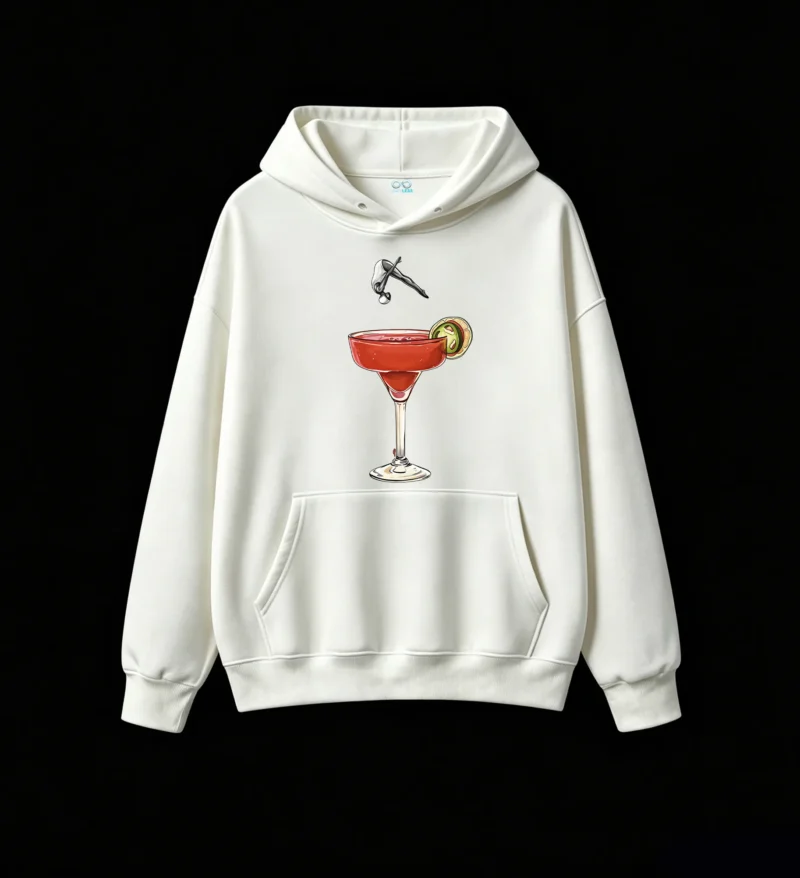 主图_2 Buzo con capucha Algodón Estampado Cóctel Margarita Diseño Verano Premium